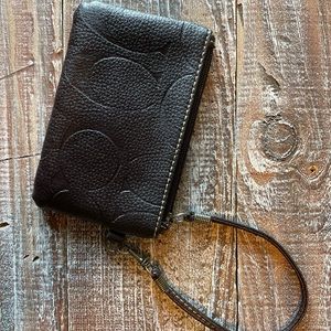 Vintage Coach leather wristlet